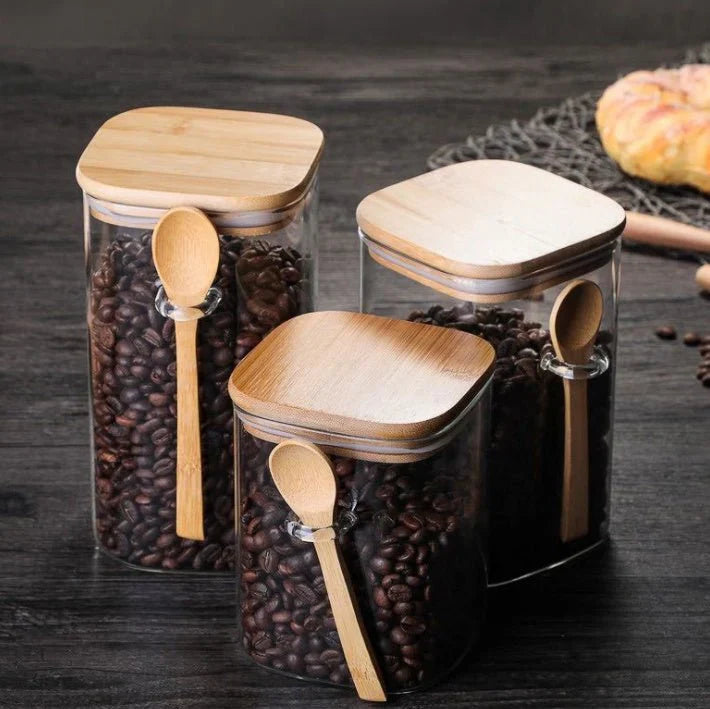 Glass Food Storage Canister | علبة تخزين الطعام الزجاجية الأنيقة 🍱🌿