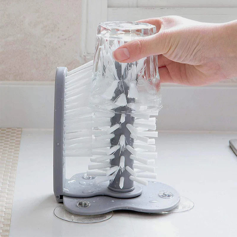 2-in-1 Cup Scrubber & Glass Cleaner | فرشاة تنظيف الأكواب والزجاجات 2 في 1 🧽🥤